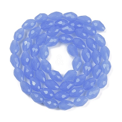 Electroplate Imitation Jade Glass Beads Strands EGLA-N013-J4mm-D06-1