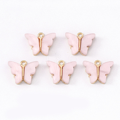 Alloy Acrylic Pendants ENAM-R136-01C-1