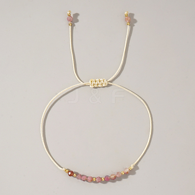 Natural Birthstone Braided Bead Bracelets for Women VA8051-10-1
