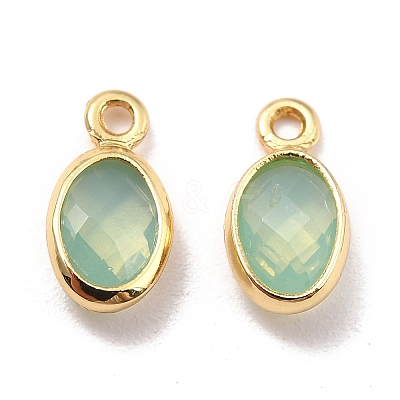 Eco-Friendly Brass with Glass Pendants X-KK-K268-01L-1