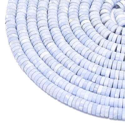 Synthetic Blue Lace Agate Beads Strands G-P575-B35-4x1mm-1
