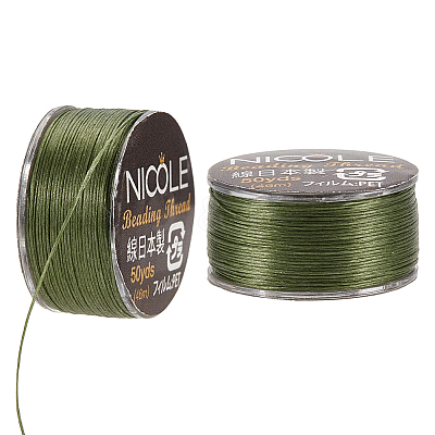 Nylon Beading Thread NWIR-WH0005-10L-1