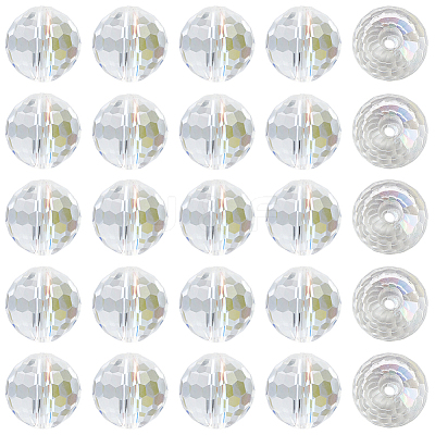 80Pcs AB Color Plated Glass Beads EGLA-PA0001-41A-1