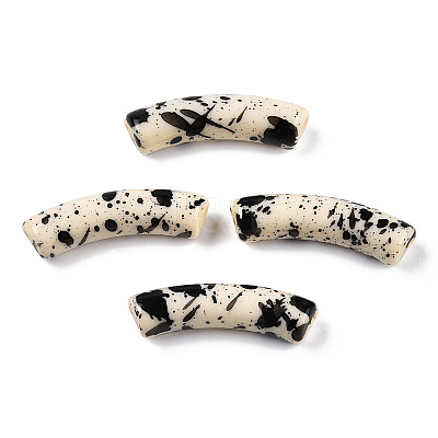 Opaque Spray Painted Acrylic Beads MACR-S372-002F-B08-1