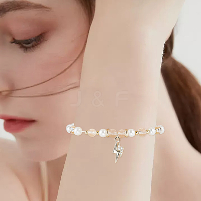 10Pcs Brass Micro Pave Cubic Zirconia Pendants KK-BBC0028-54-1