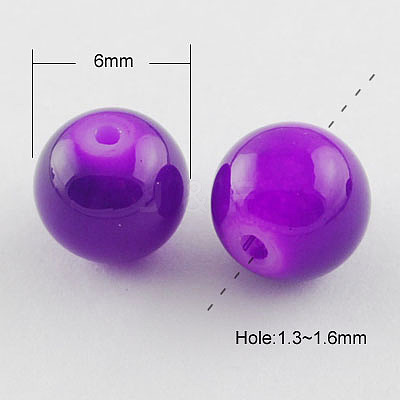 Imitation Jade Glass Beads Strands DGLA-S076-6mm-37-1