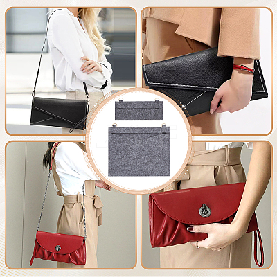 2Pcs 2 Styles Wool Felt Bag Organizer Inserts FIND-WR0007-26A-1