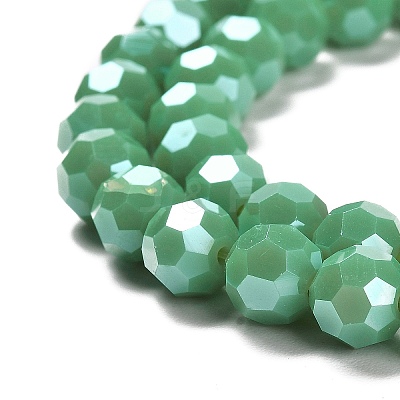 Electroplate Opaque Glass Beads Strands EGLA-A035-P8mm-A13-1