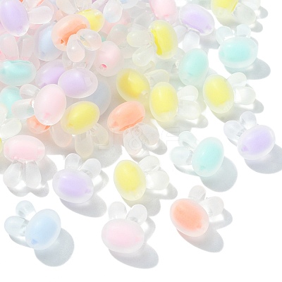 60Pcs 6 Colors Transparent Clear Acrylic Beads FACR-CJ0001-10-1