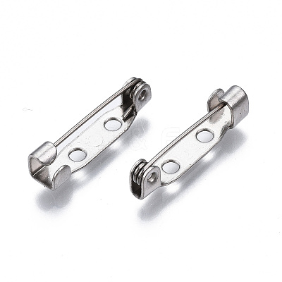 Tarnish Resistant 201 Stainless Steel Brooch Pin Back Safety Catch Bar Pins STAS-S117-021B-1