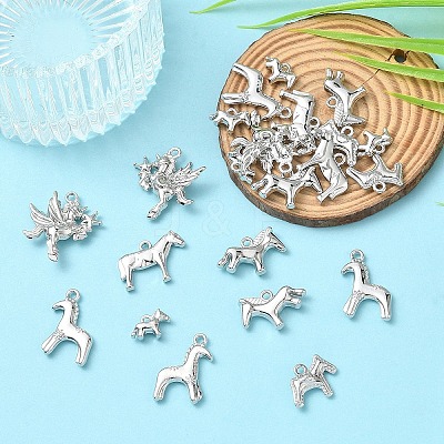 30Pcs 6 Styles Alloy Pendants FIND-YW0012-69-1