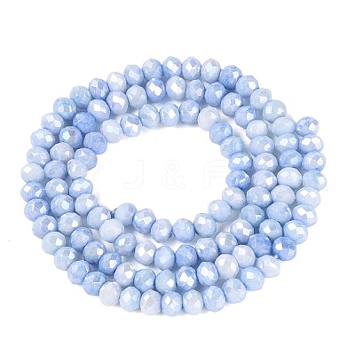 Anti-Tarnish Dyed Rondelle Glass Beads Strands EGLA-T021-3mm-17-04-1