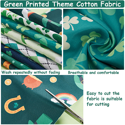 Saint Patrick's Day Printed Cotton Fabric SENE-WH0003-19B-1