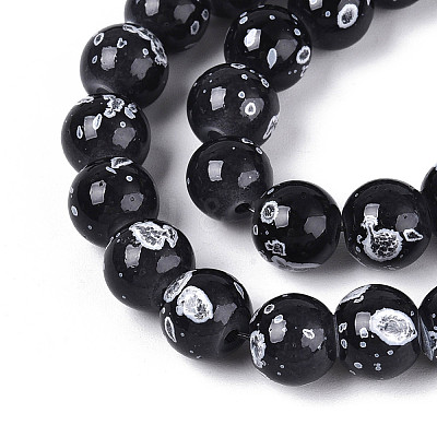 Baking Paint Glass Beads X1-DGLA-N015-8mm-10-1