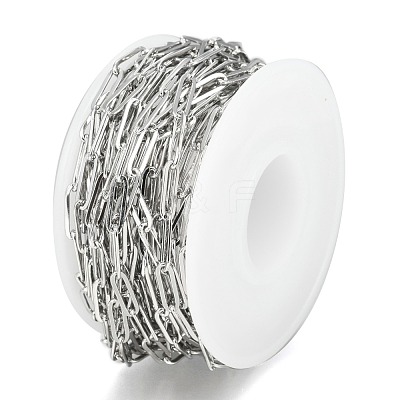 Tarnish Resistant 304 Stainless Steel Paperclip Chains CHS-F010-01F-P-1