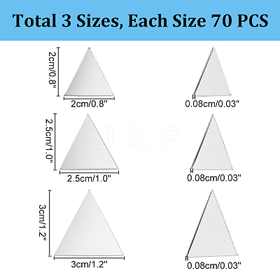 210Pcs 3 Styles Adhesive Acrylic Cabochons Sheets DIY-PH0022-93E-1