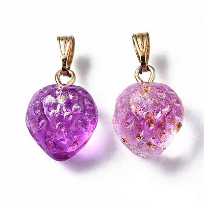 Two Tone Transparent Spray Painted Glass Pendants X-GLAA-N035-014-G03-1