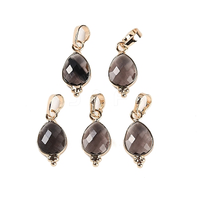 Natural Smoky Quartz Faceted Pendans KK-L218-004G-05-1