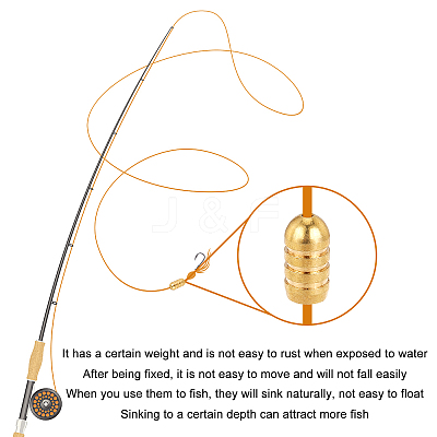 36 Pcs 9 Styles Brass Fishing Gear FIND-FH0001-62G-1