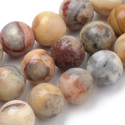 Natural Crazy Lace Agate Beads Strands G-S259-38-10mm-1