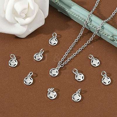 SHEGRACE Brass Micro Pave Cubic Zirconia Pendants XGR-Q3D131-504P-1