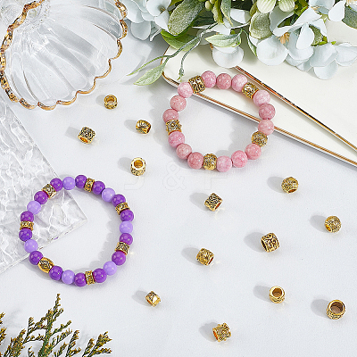 70Pcs 7 Styles Alloy European Beads FIND-PA0001-18-1