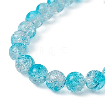 Glass Round Beaded Stretch Bracelet BJEW-JB09811-01-1