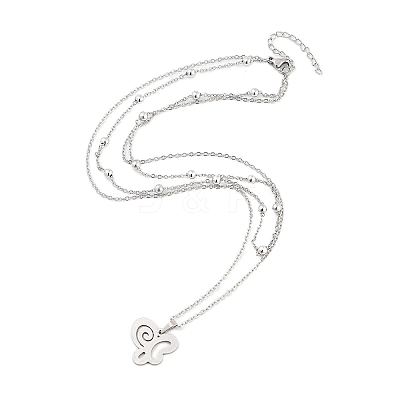 Stainless Steel Pendants Necklaces NJEW-U003-01C-P-1
