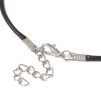 Lampwork Teardrop with Evil Eye Pendant Necklaces NJEW-JN04595-01-1