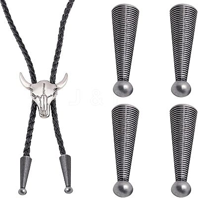 4Pcs Zinc Alloy Cord Ends FIND-CA0003-94-1