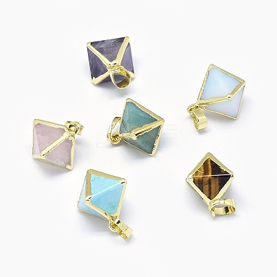 Natural & Synthetic Mixed Stone Pendants G-F584-M-G-1