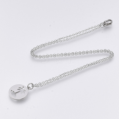 Non-Tarnish 201 Stainless Steel Pendant Necklaces LS-NJEW-T009-JN133-40-1-1
