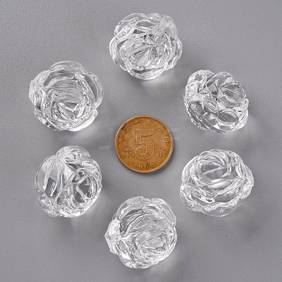 Transparent Acrylic Beads PL305Y-1-1