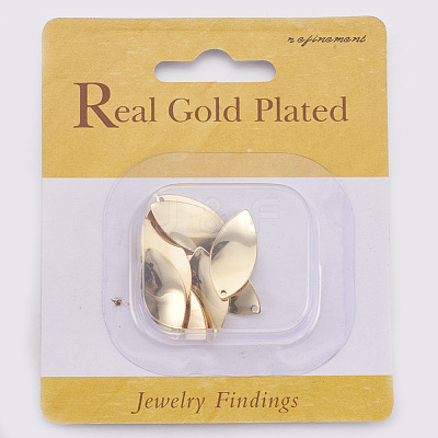 Real 18K Gold Plated Brass Pendants X-KK-R037-160G-1
