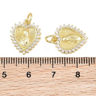 Religion Brass Micro Pave Clear Cubic Zirconia Pendants CU-CBA9482-01G-05-1