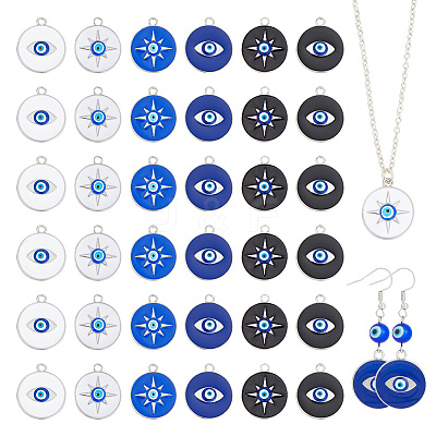 36Pcs 6 Style Alloy Pendants FIND-NB0004-31-1