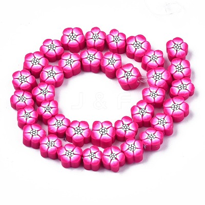 Handmade Polymer Clay Beads Strands CLAY-S096-042C-1