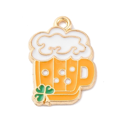 Saint Patrick's Day Alloy Enamel Pendants FIND-M060-24A-G01-1
