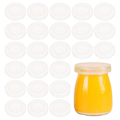 Plastic Bottle Caps Replacement for Glass Pudding Bottle AJEW-WH0347-40B-1