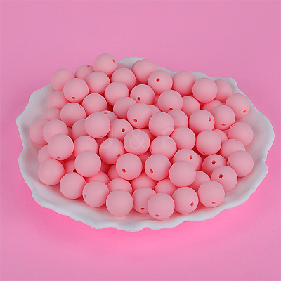 Round Silicone Focal Beads SI-JX0046A-47-1