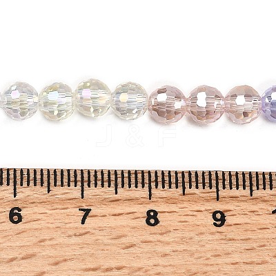 Electroplate Glass Beads Strands EGLA-D300-06-6mm-03-1