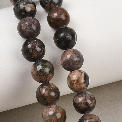 Natural Glaucophane Beads Strands X-G-R485-12-8mm-1