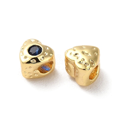 Valentine's Day Brass Micro Pave Cubic Zirconia Beads LS-KK-P256-10G-03-1