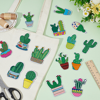 15Pcs Computerized Embroidery Cloth Iron on/Sew on Patches DIY-WR0005-15-1