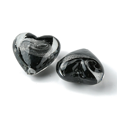 Handmade Silver Foil Glass Beads FOIL-B001-05C-1