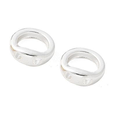 Brass Ring Charm Connectors KK-U056-55S-1
