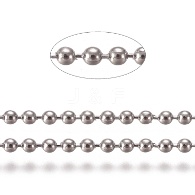 Tarnish Resistant 304 Stainless Steel Ball Chains CHS-E021-13J-P-1