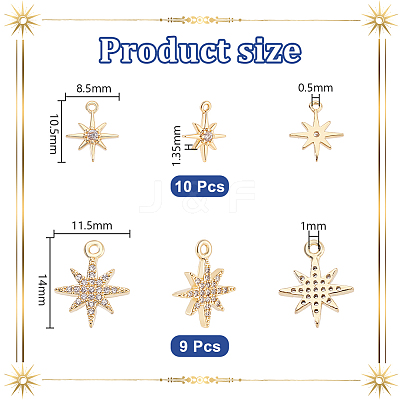 Brass Micro Pave Clear Cubic Zirconia Charms KK-GA0002-31-1