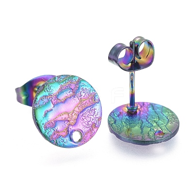 Ion Plating(IP) 304 Stainless Steel Stud Earring Findings STAS-M228-T01-05M-1