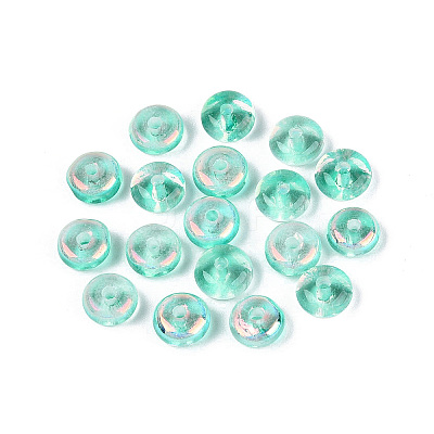 Baking Paint Electroplate Transparent Glass Beads EGLA-Q141-01A-A09-1